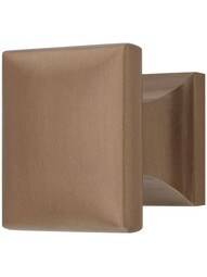 Southport Knob - 1 3/8 inch Square in Brushed Bronze.